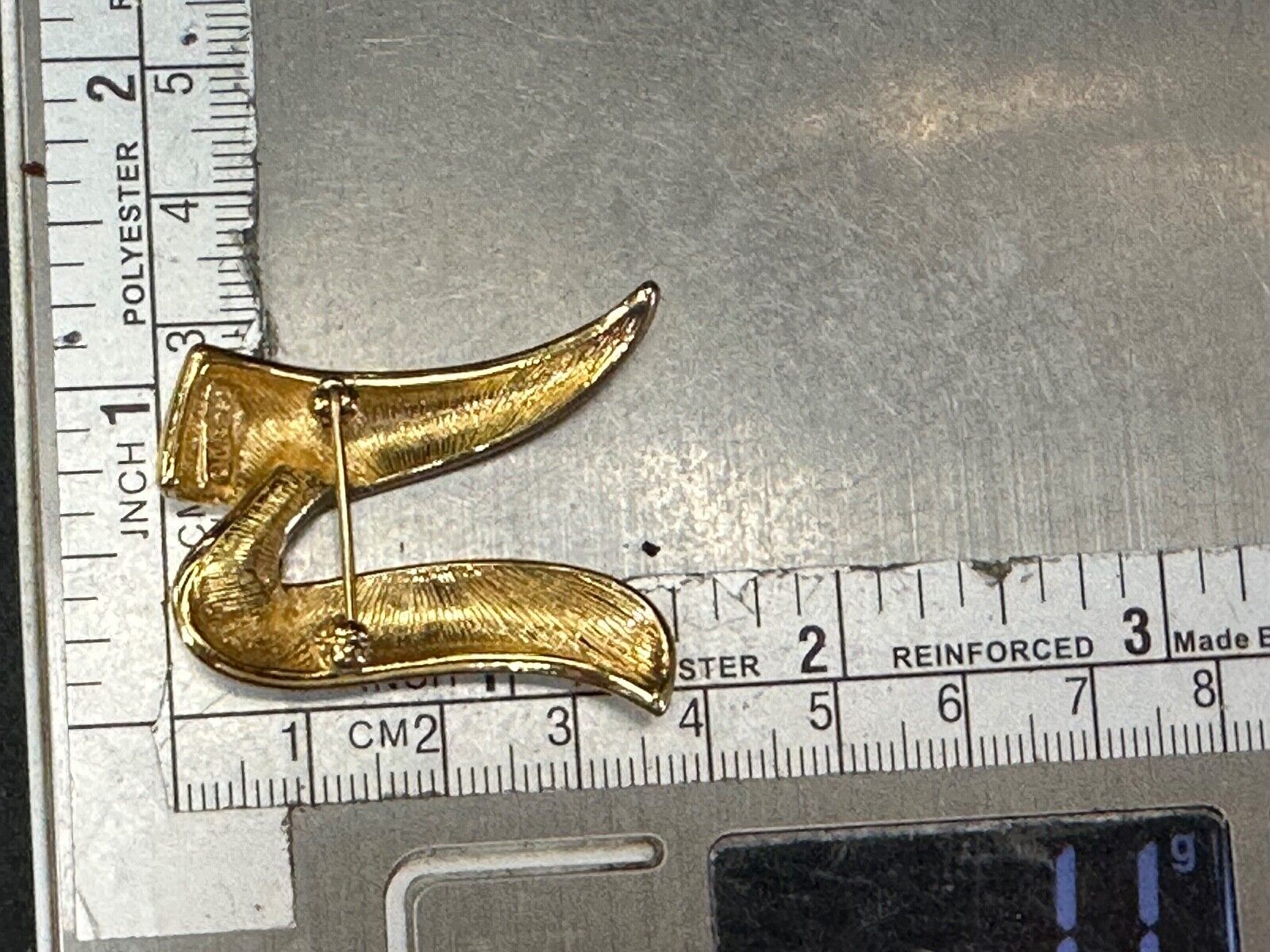 Abstract vintage Monet signed gold tone brooch pin