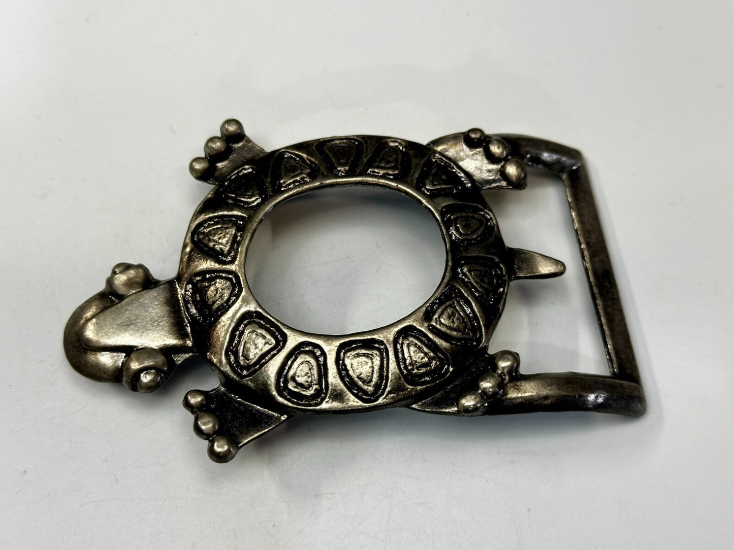 Turquoise Turtle Openwork Hippy Boho Belt Buckle For Your Cab Cabochon Stone