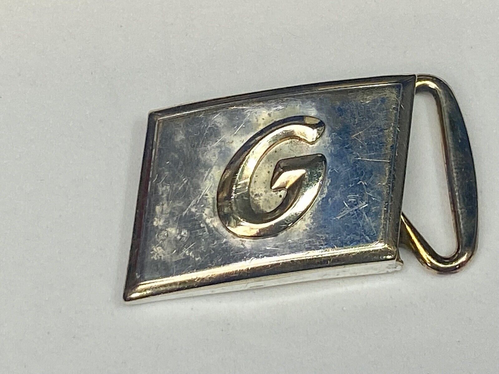 Vintage Hickok Usa Alphabet Letter "G" 1.5" Monogram Belt Buckle