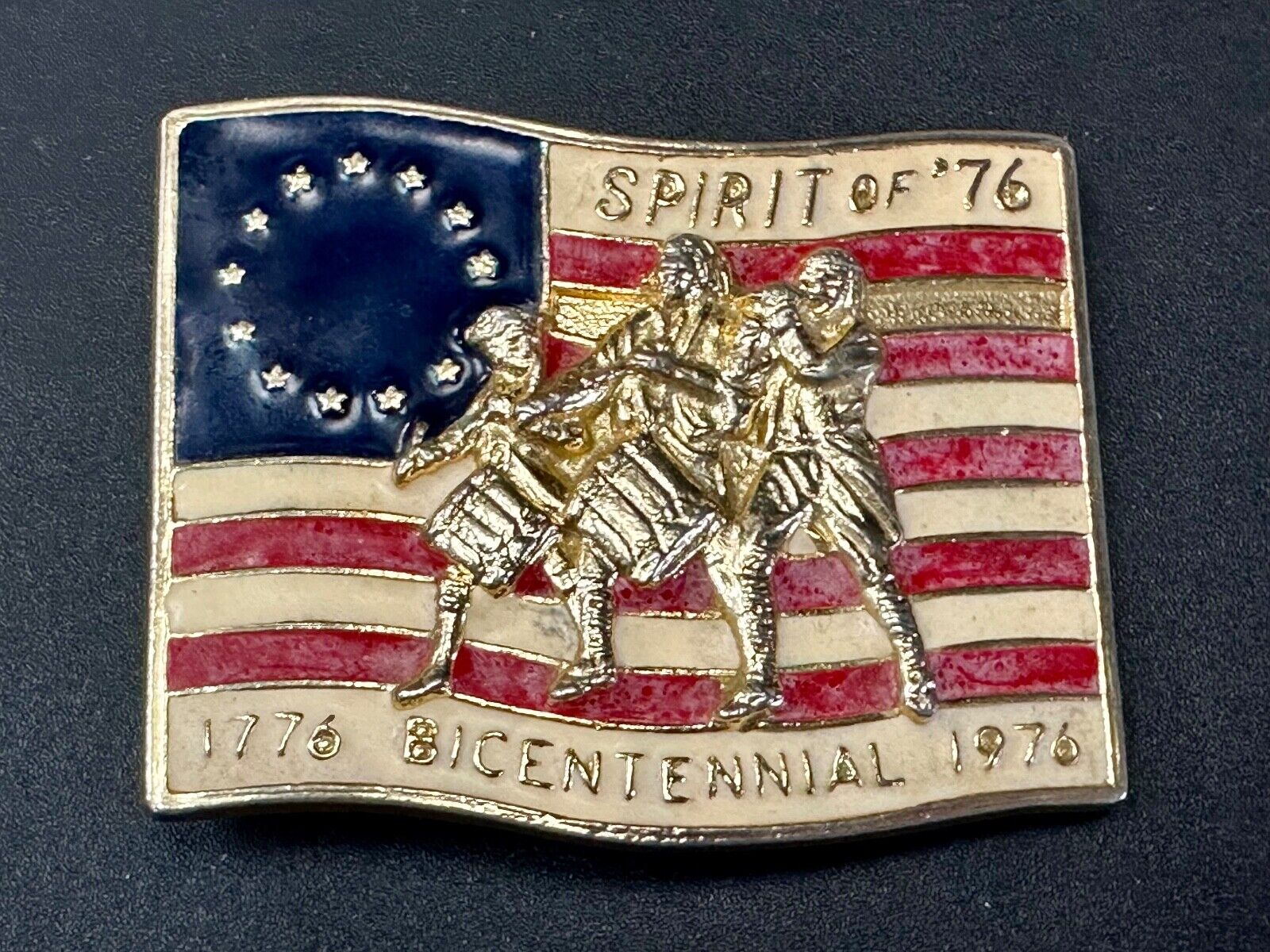 USA Flag The Spirit of 76 - Patriotic American Marching Band belt buckle