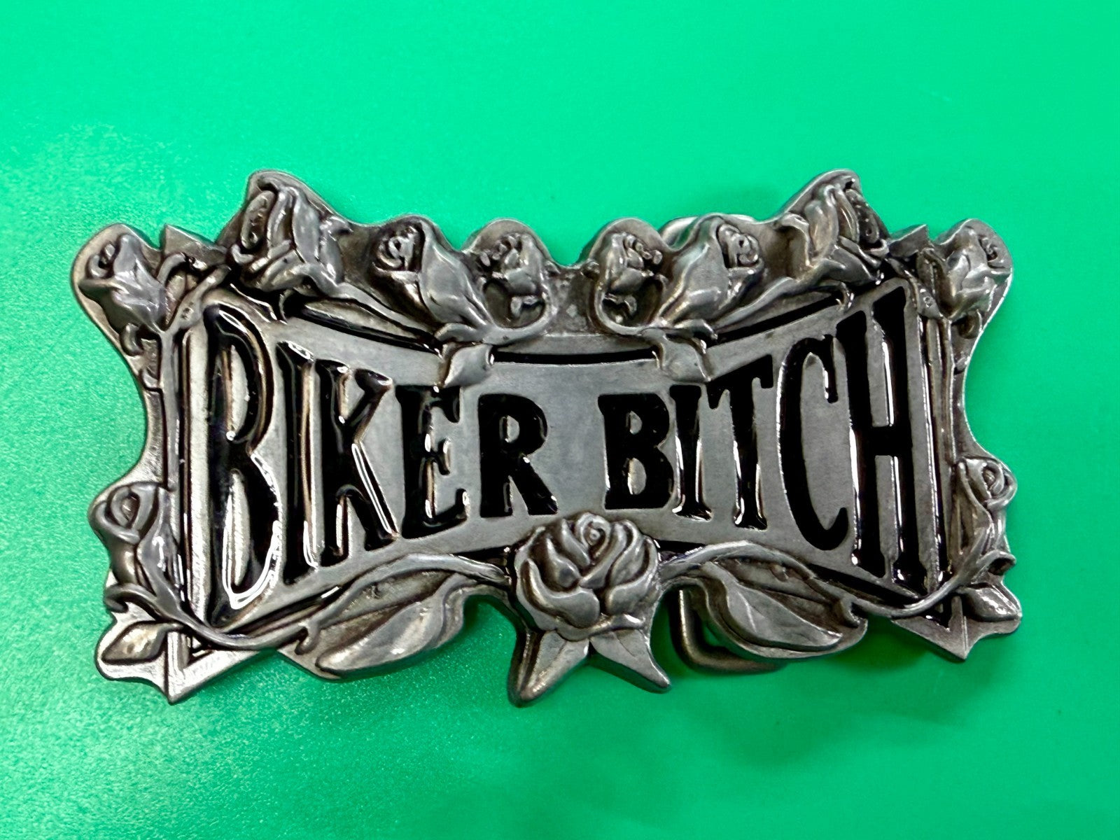 BIKER BITCH Statement Funny Cool Novelty Motorcycle Lady Biker Rider Belt Buckle