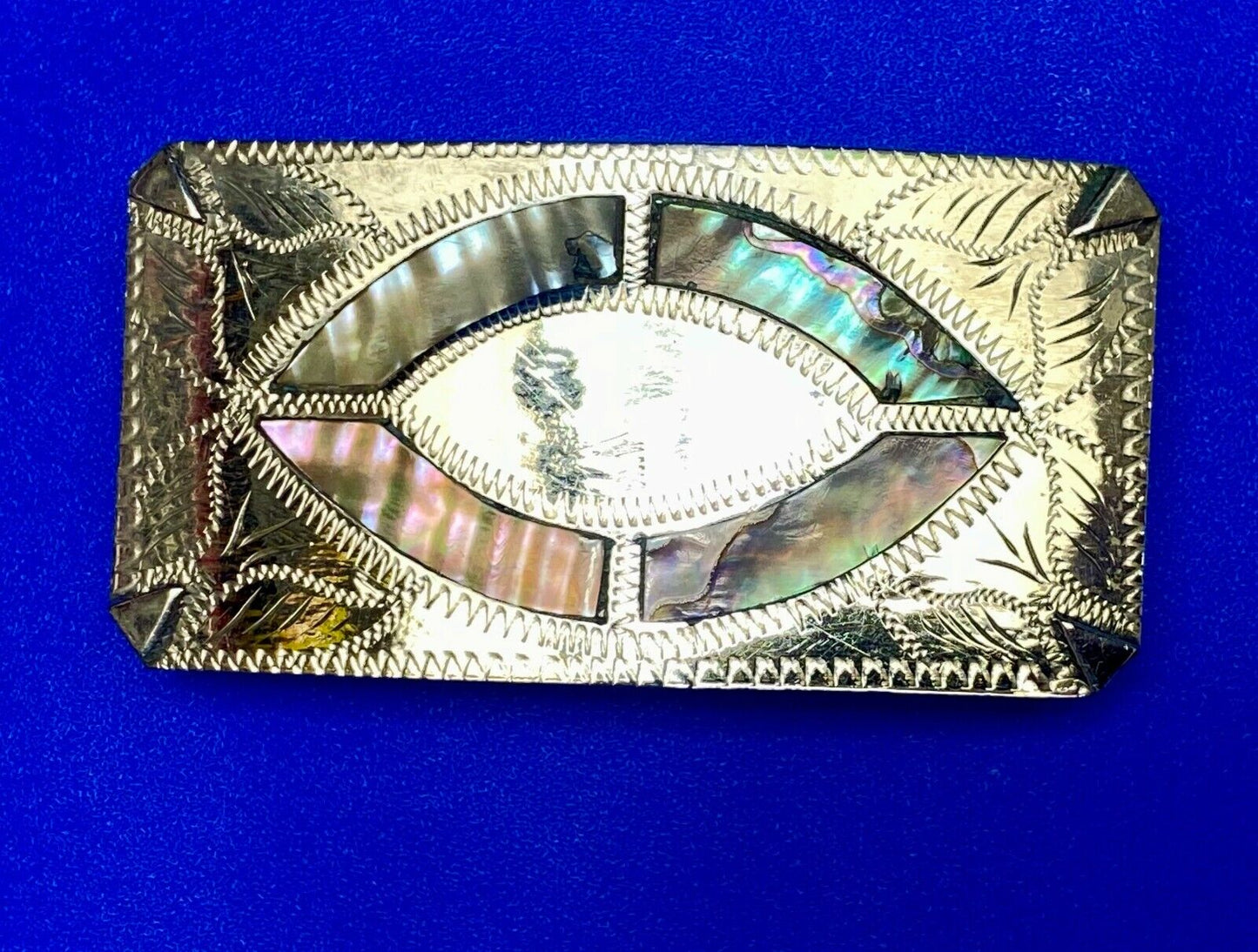 Abalone Shell Inlay Unique And Different Style Belt Buckle
