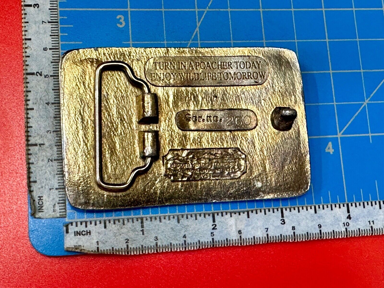 Turn in a Poacher Enjoy wildlife tomorrow TIP line hunting RARE belt buckle