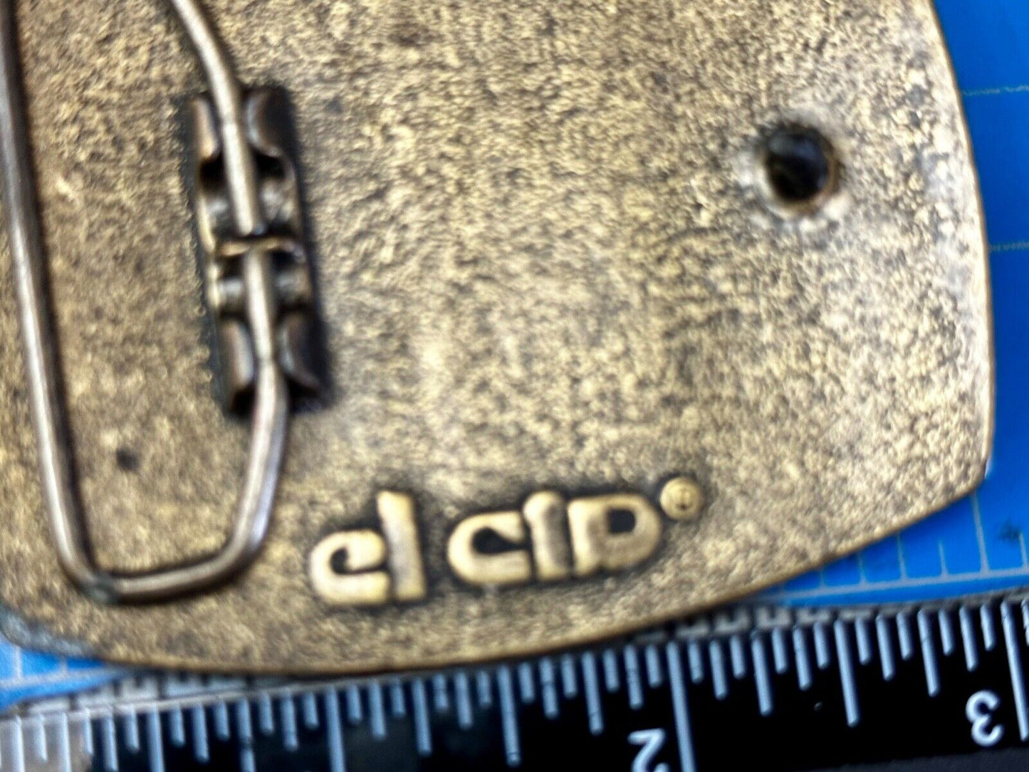 Torch Oil Company gas mine drilling refinery Vintage El-Cid Belt Buckle