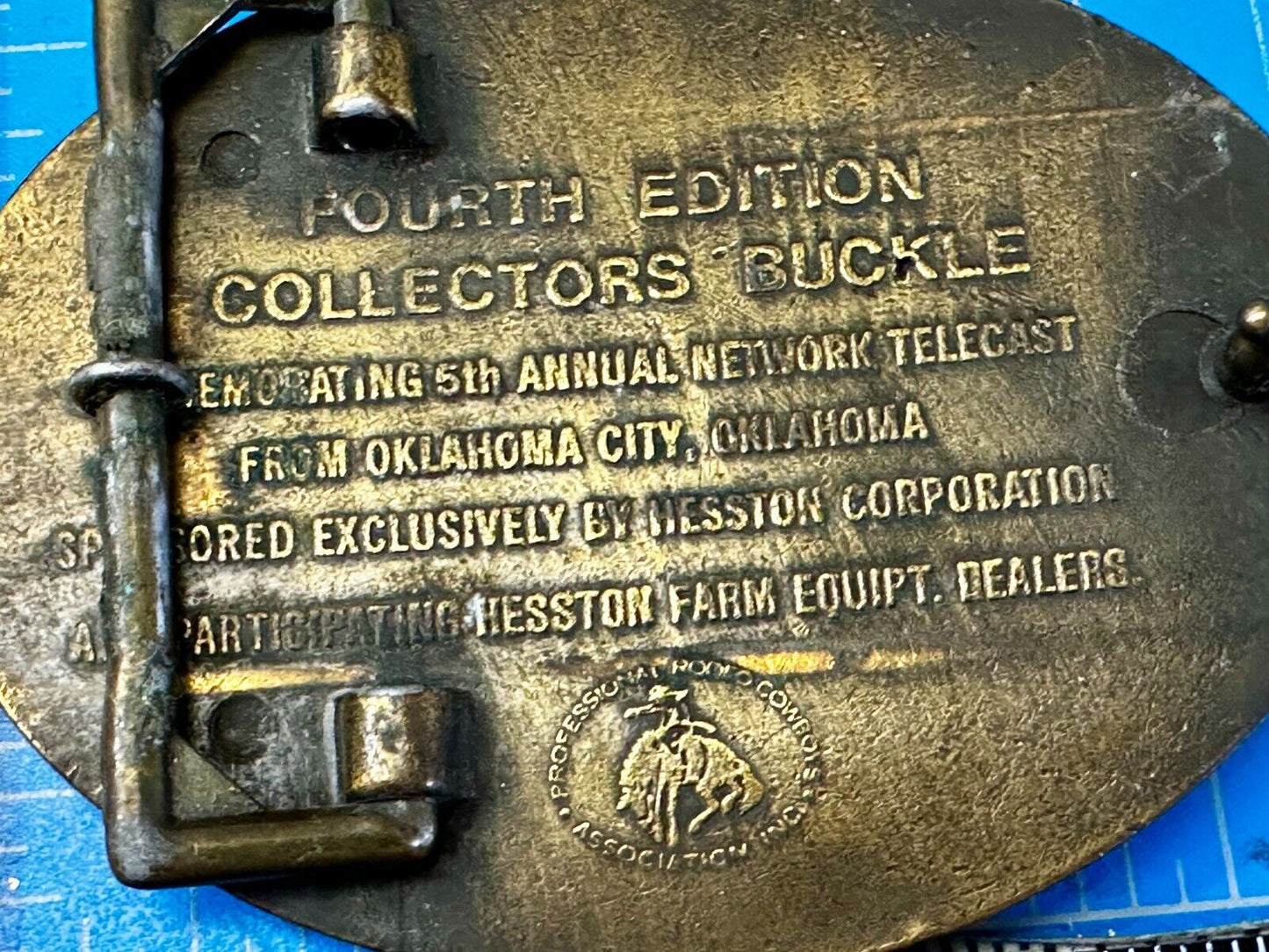 1978 Hesston National Finals Rodeo NFR Rodeo Cowboys NOS Western Belt Buckle