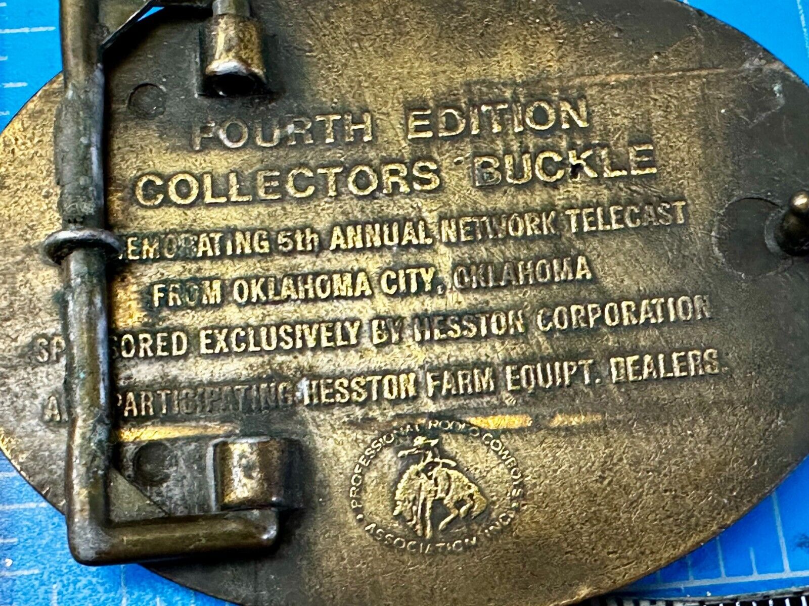 1978 Hesston National Finals Rodeo NFR Rodeo Cowboys NOS Western Belt Buckle