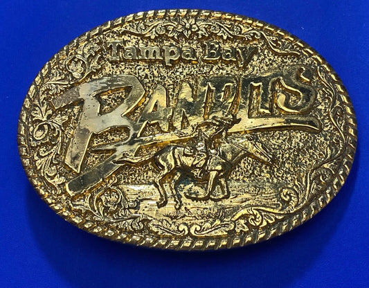 Vintage 1982 Sculptor Al Shelton Burt Reynolds Tampa Bay Bandits Belt Buckle
