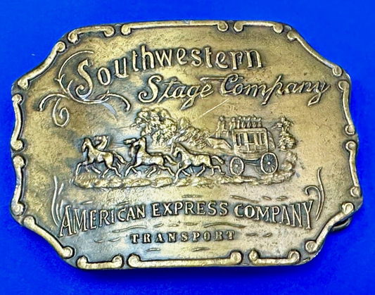 Vintage American Express Southwestern Stage Company Bergamot X-37 belt buckle