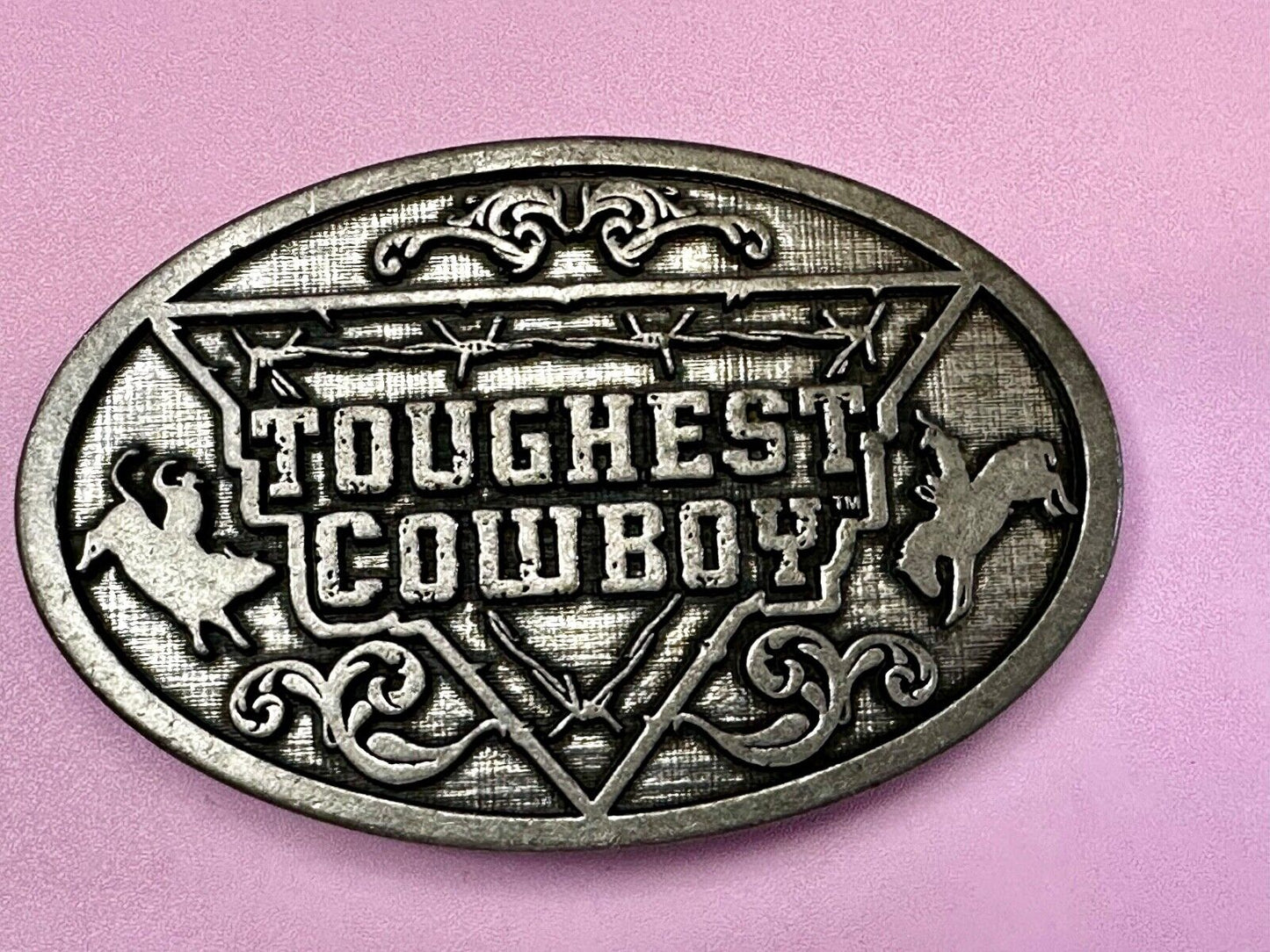 Toughest Cowboy Radio TV Show Commemorative Silver Tone 2007 Belt Buckle