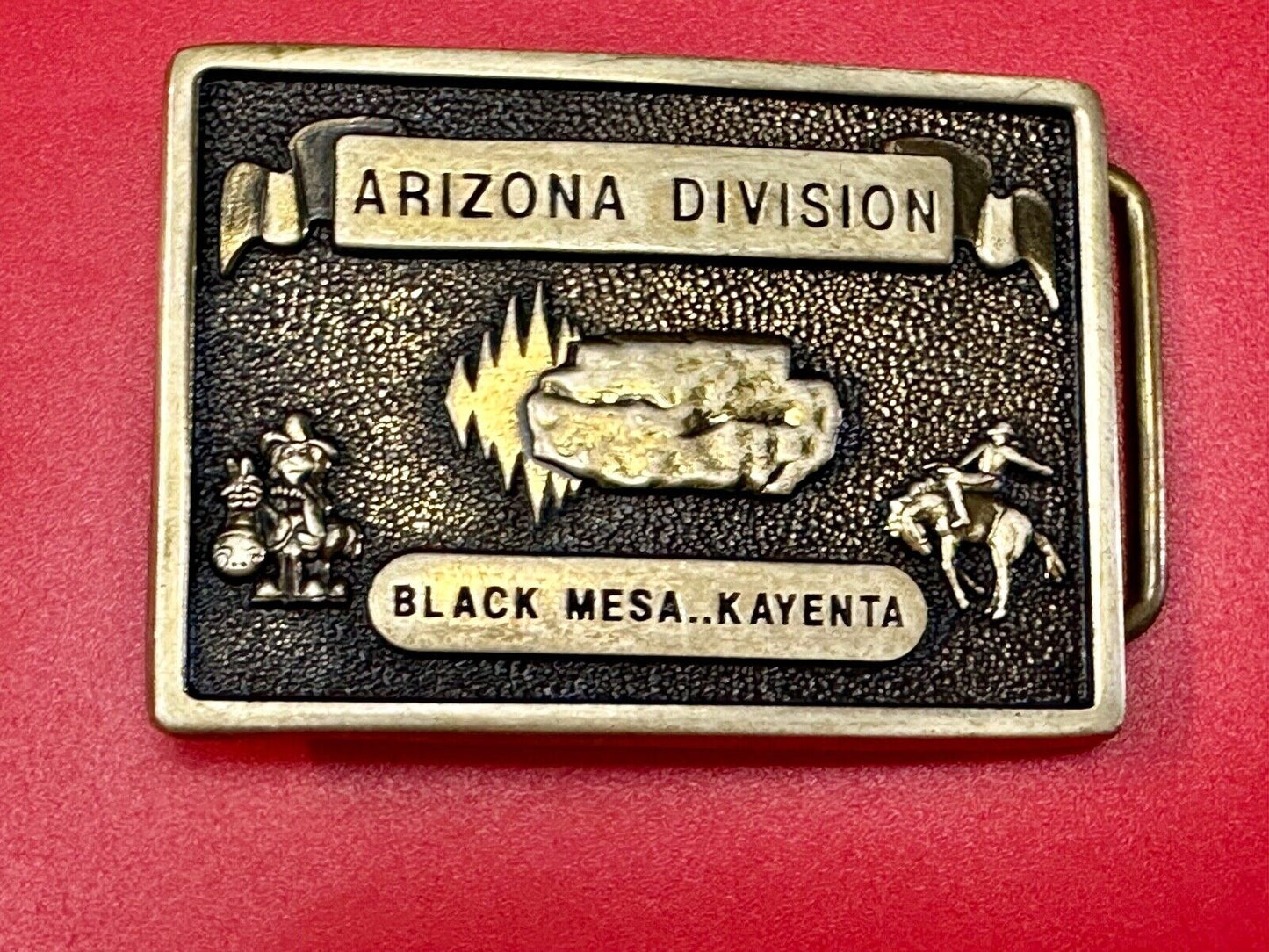 Arizona Division Black Mesa Keyenta Vintage Solid Brass BTS  belt buckle
