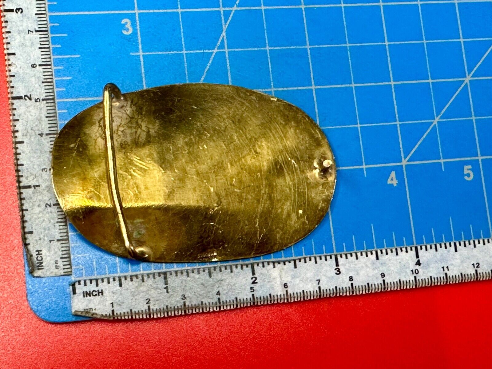A Project belt buckle to repair - Missing inlaid inlay Abalone shell