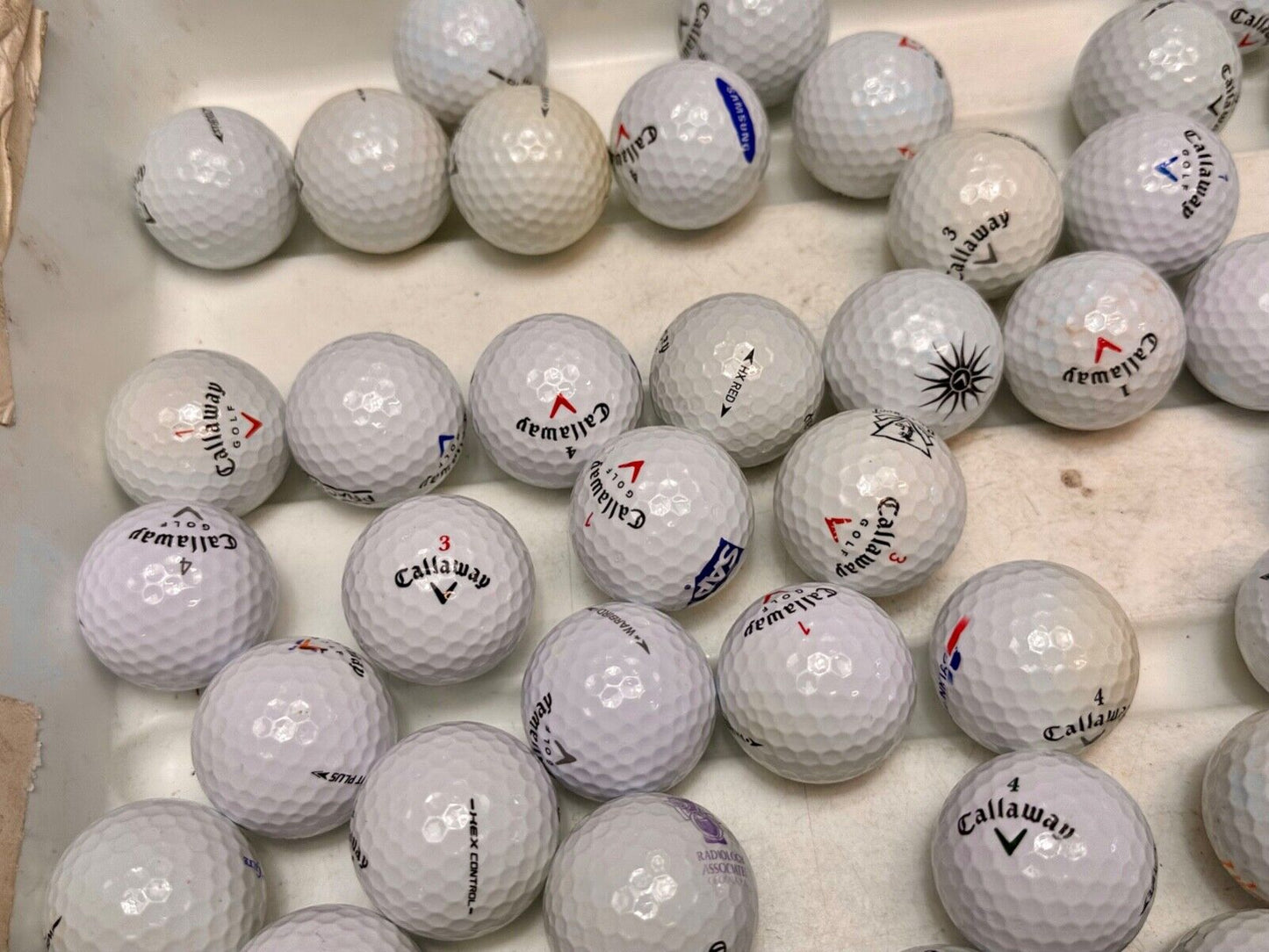 53 Used Calloway Golf Balls Lot - All Kinds!   Great For Practice!