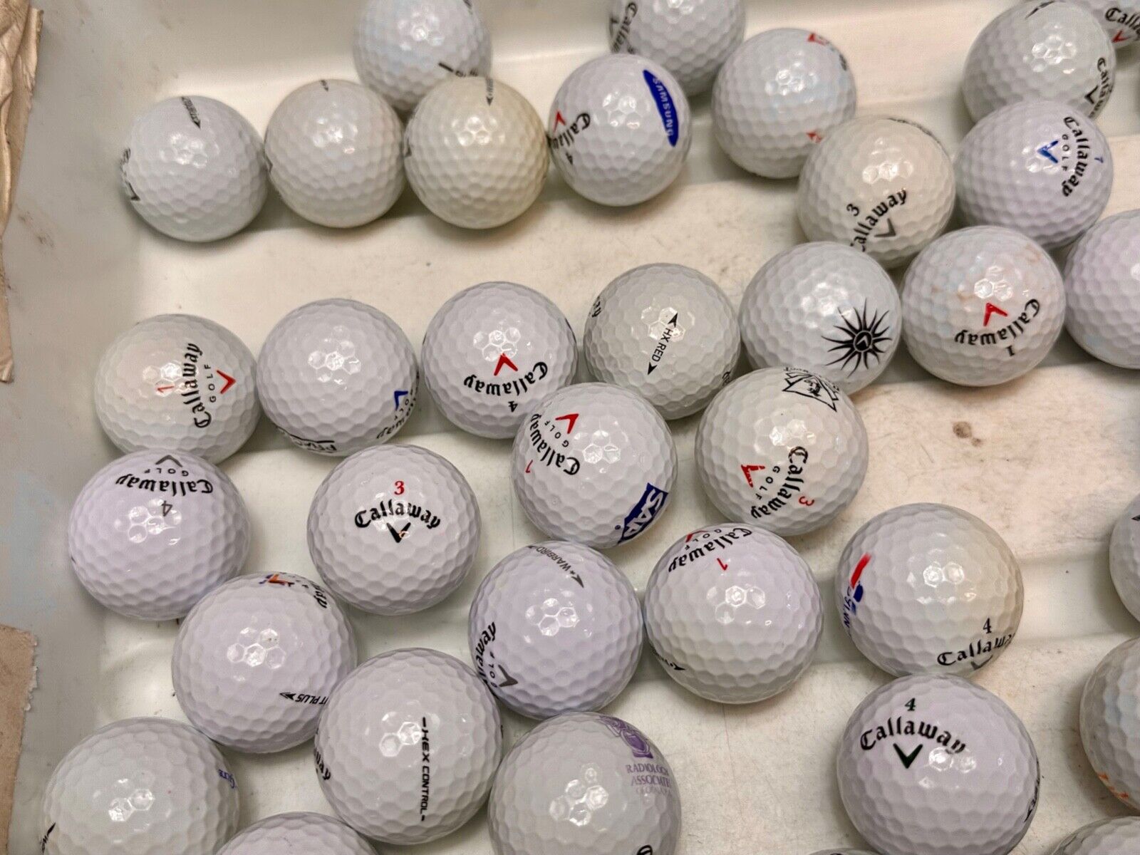 53 Used Calloway Golf Balls Lot - All Kinds!   Great For Practice!