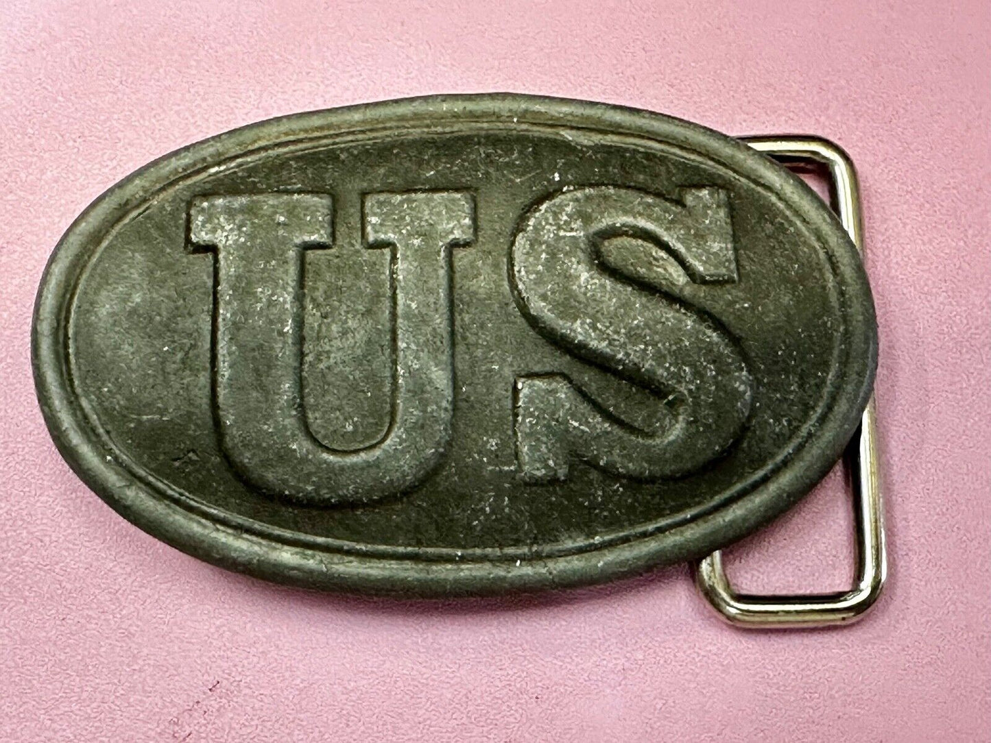 US Civil War Union Infantry Soldier silver color Replica Belt Buckle V-Fur? Ny