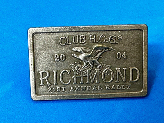 2004 Richmond Rally 21st Harley Davidson Owners Group HOG Pin for Jacket or Vest