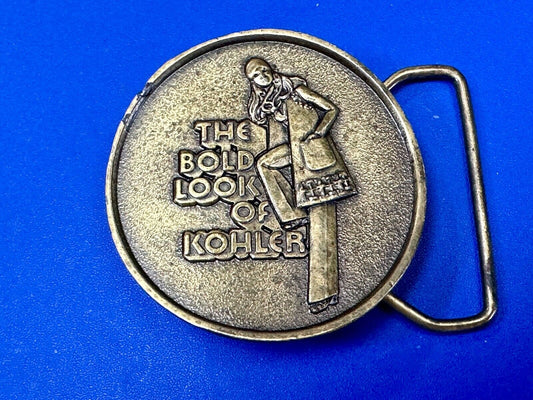 The Bold Look of Kohler Vintage 1977 Lewis round Limited Edition belt buckle