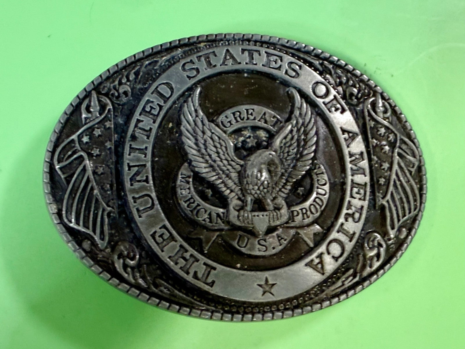 The United States Of America Vintage The Great American Belt Buckle Company