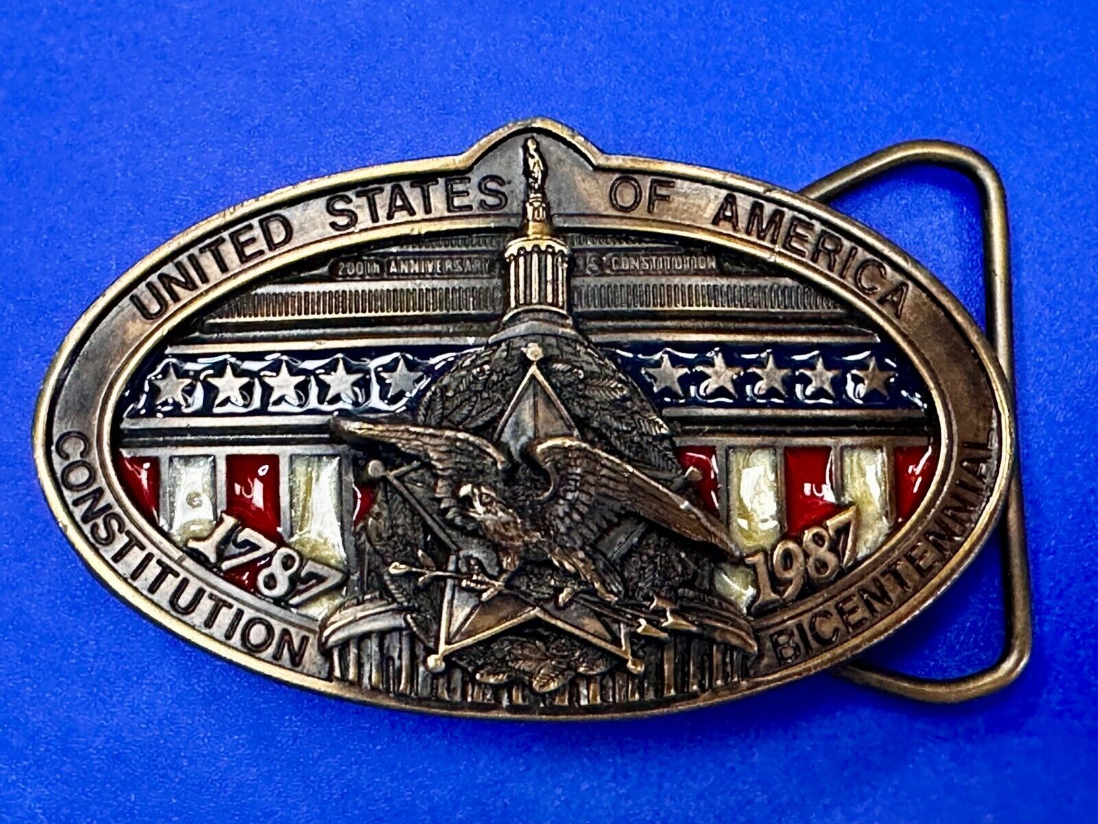 United States of America Constitutional Bicentennial Commemorative Belt Buckle