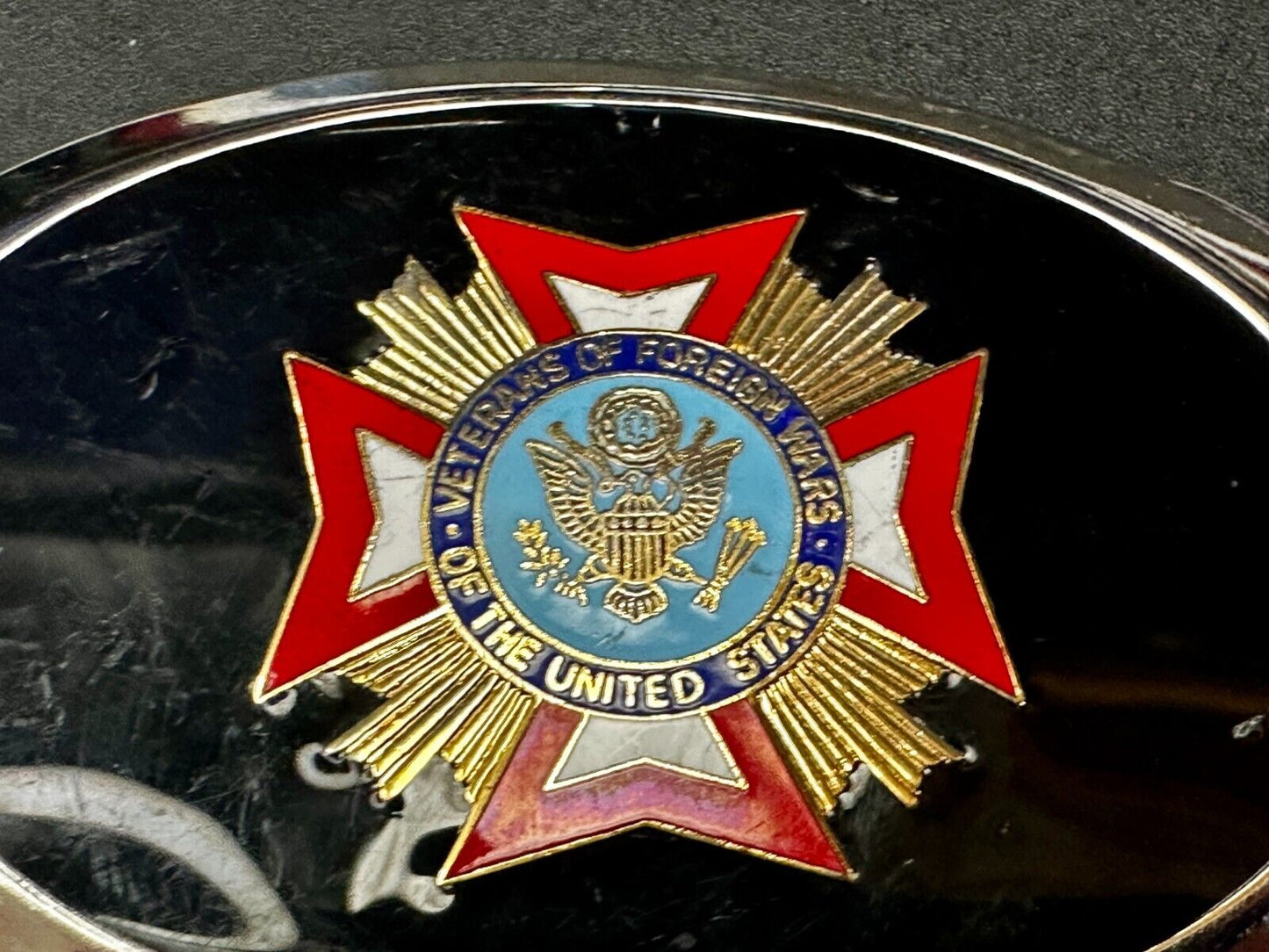 Veterans Of Foreign Wars Of The United States America Life Member Belt Buckle