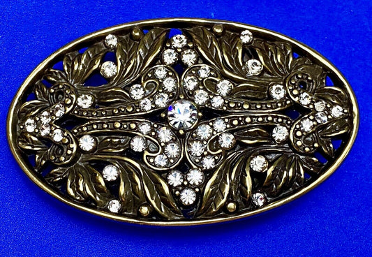Beautiful Clear Rhinestone covered western see through belt buckle