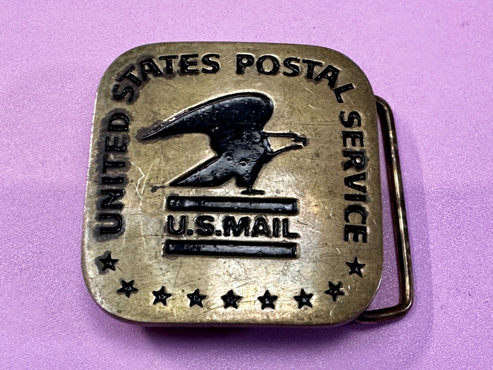 USPS United States Postal Service U.S Mail Solid Brass Belt Buckle by Baron BBB
