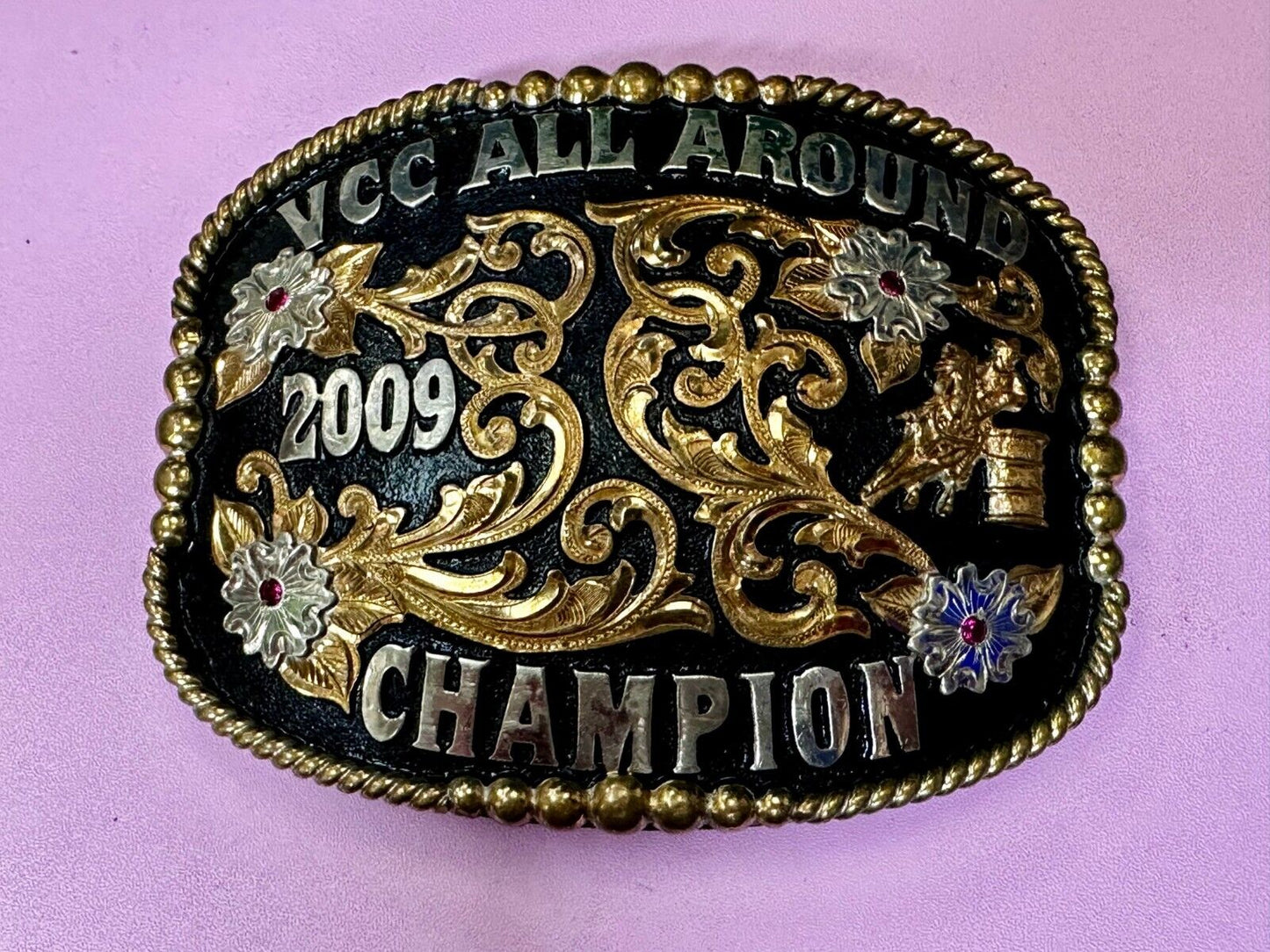 VCC All Around Champion 2009 Rodeo Trophy Belt Buckle by Cut Above Andy Andrews