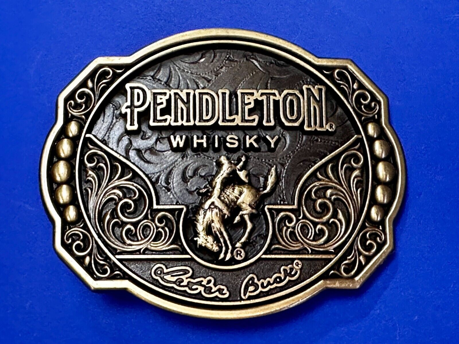 2024 Pendleton Whiskey Let'er Buck Rodeo Cowboy Montana Silversmiths Belt Buckle