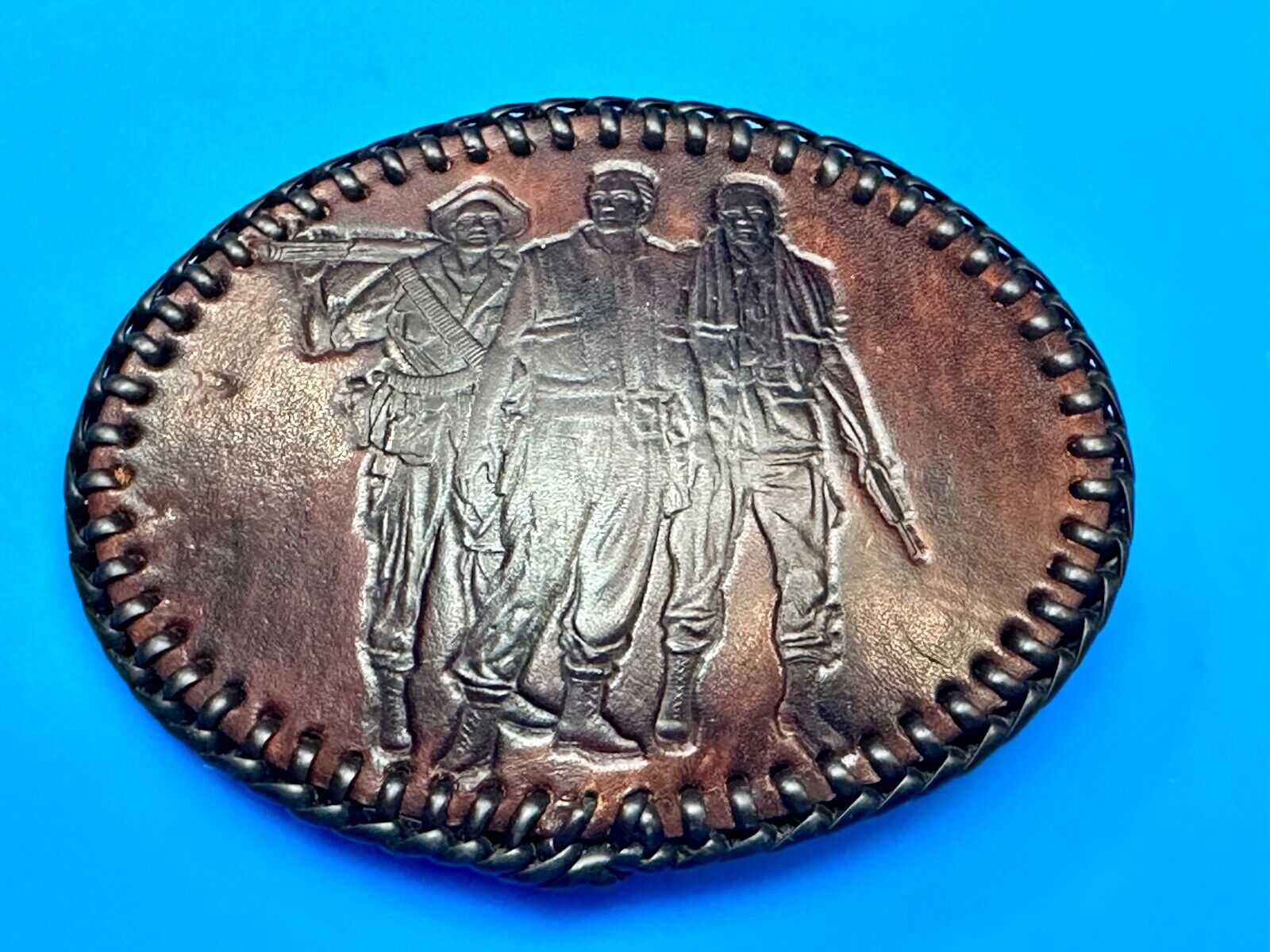Vietnam War Memorial Three Soldiers Statue Washington DC Leather Belt Buckle