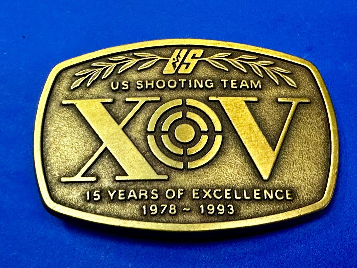 US Shooting Team VOX 15 Years of Excellence Commemorative Gun Rifle Belt Buckle