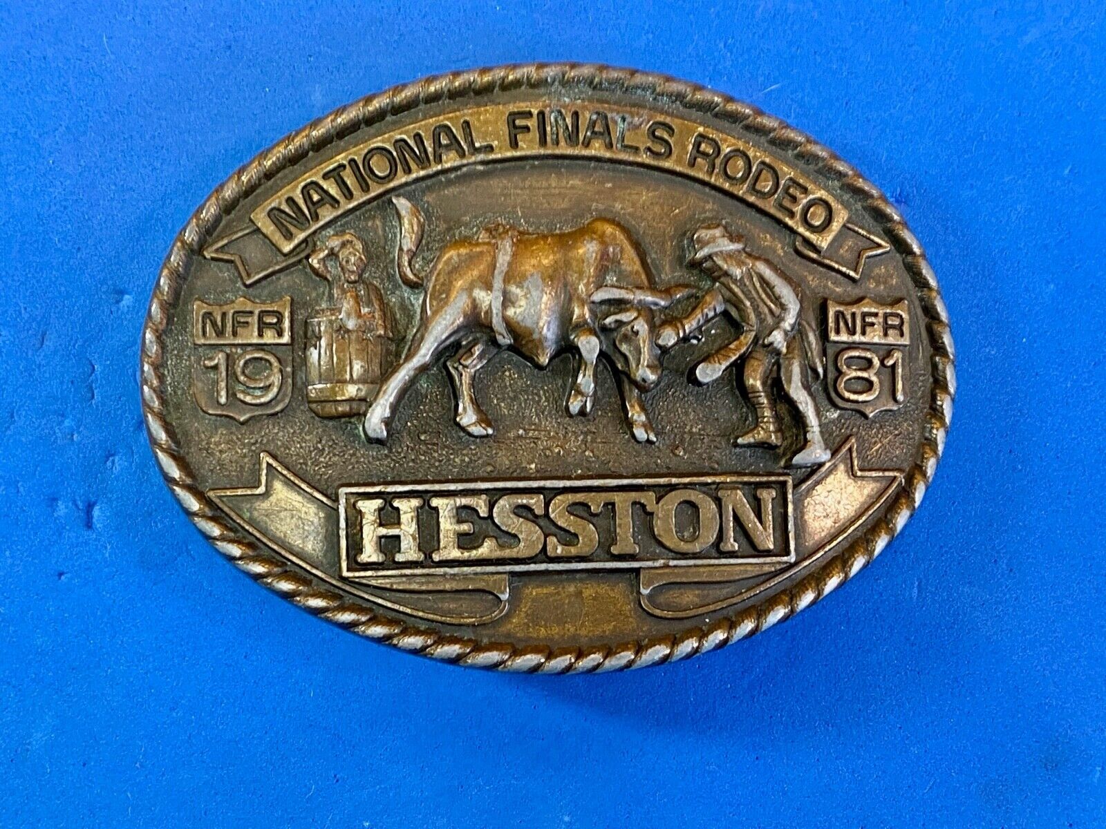 1991 Seventh Edition Adult Hesston Nfr Belt Buckle  National Finals Rodeo