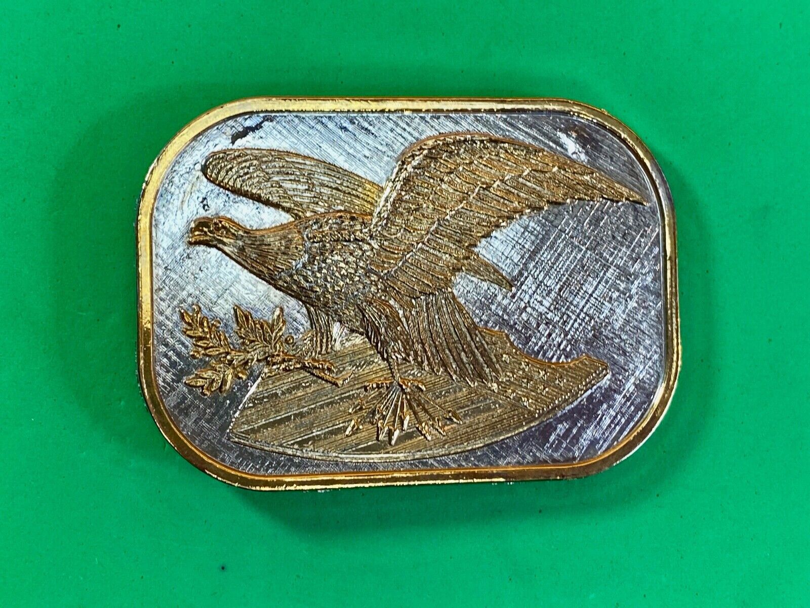 Two Toned Western Diving Hunting Eagle Western Numbered  Belt Buckle 