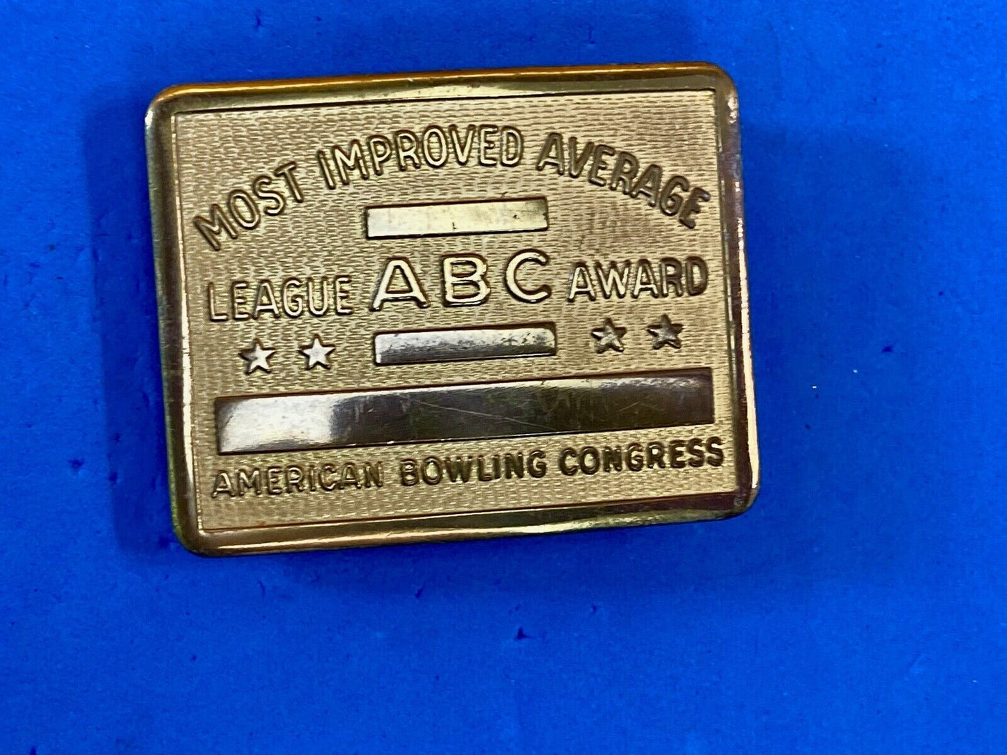 Abc American Bowling Congress  Belt Buckle - Most Improved League Award 