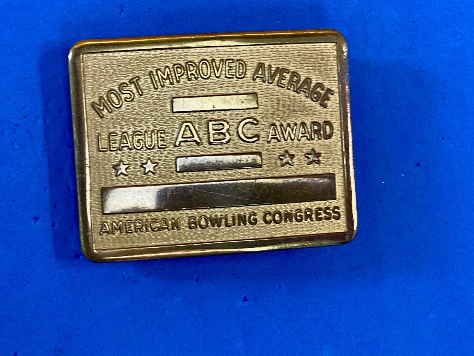 Abc American Bowling Congress  Belt Buckle - Most Improved League Award 