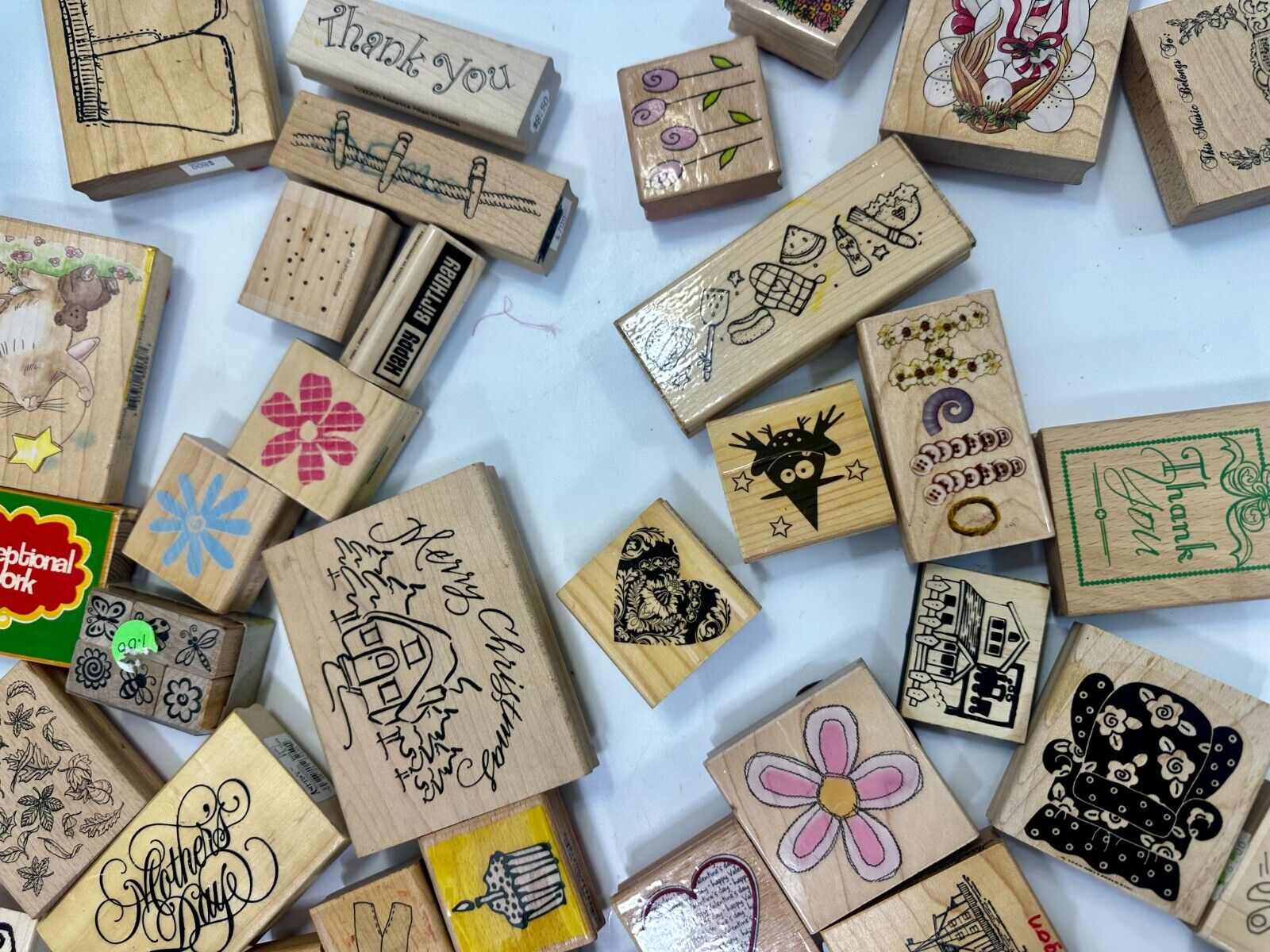 6.5 Pounds of Rubber Stamps HUGE LOT - Mostly NEW! Scrapbook Teachers SCORE!