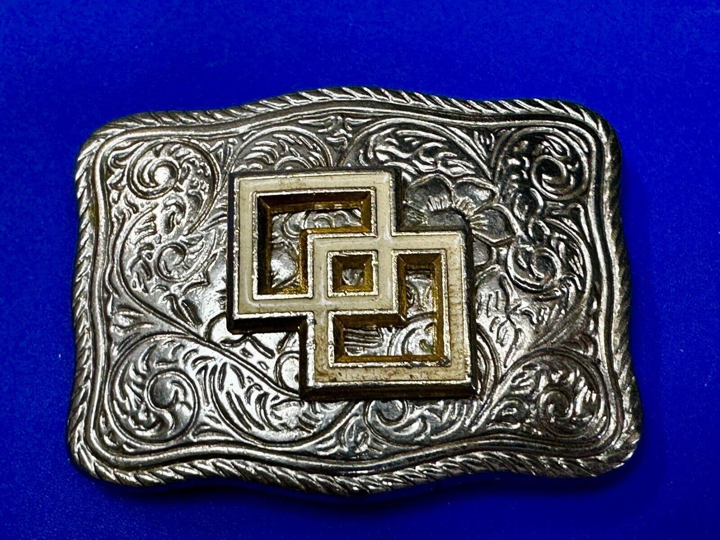 Two Square Pattern on western USA made western Belt Buckle