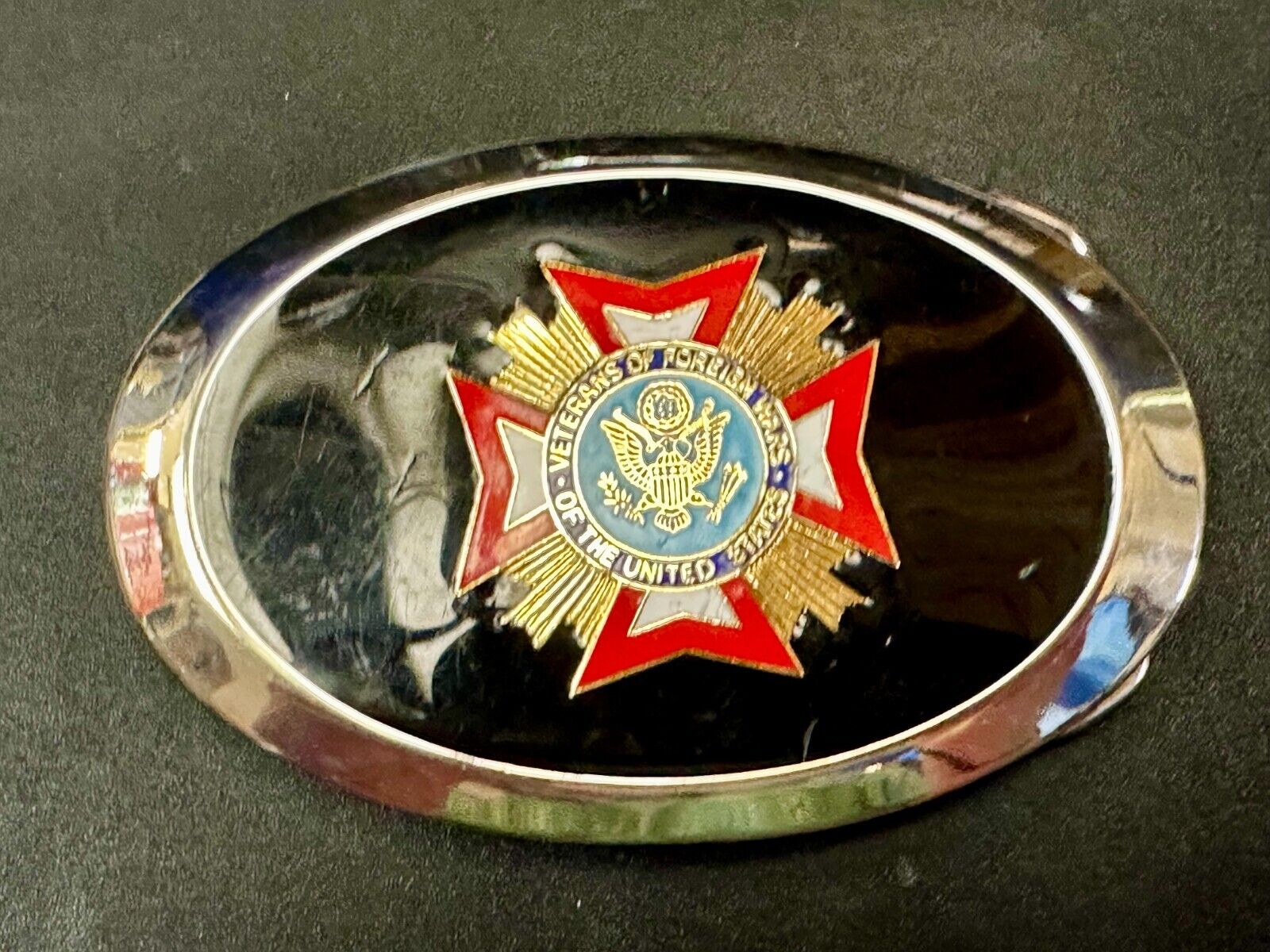 Veterans Of Foreign Wars Of The United States America Life Member Belt Buckle