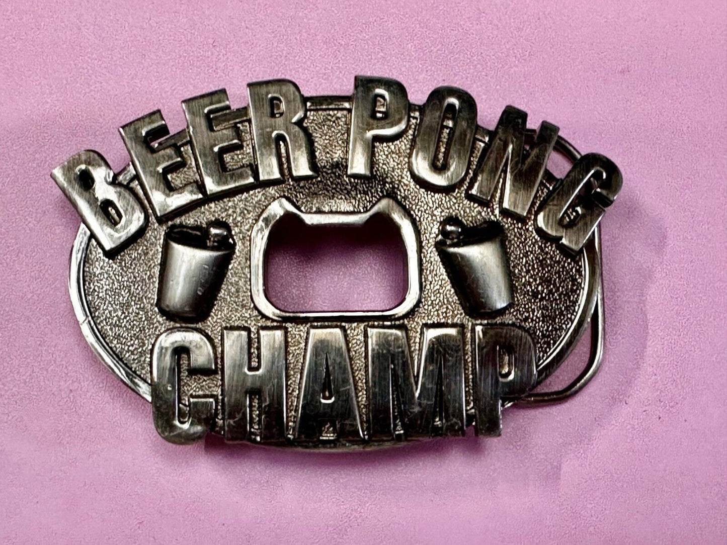Beer Pong Champ Drunk Drinking Novelty Belt Buckle with Bottle Opener KALAN