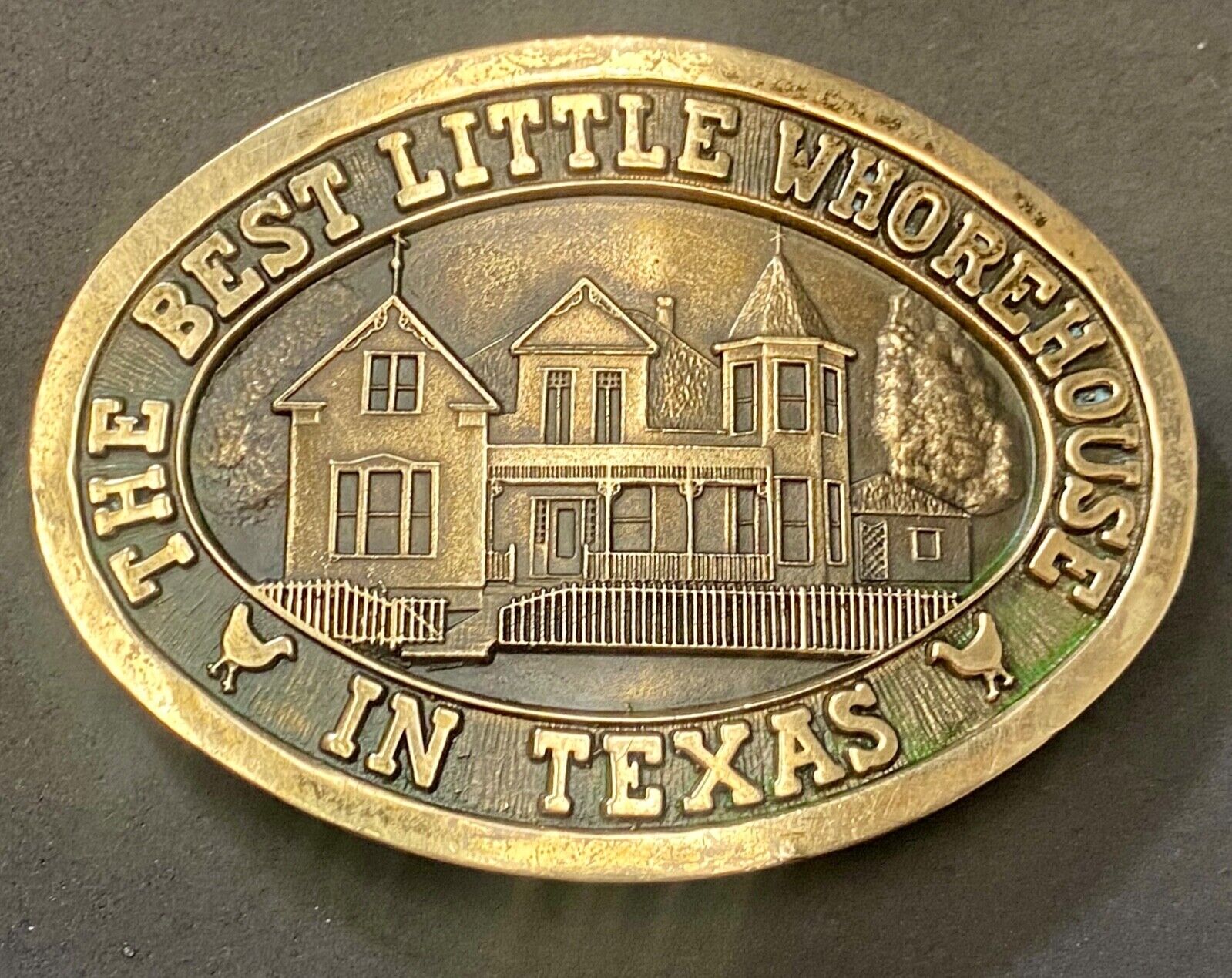 The Best Little Whorehouse in Texas Burt Dolly belt buckle Movie Wrap Crew Gift!