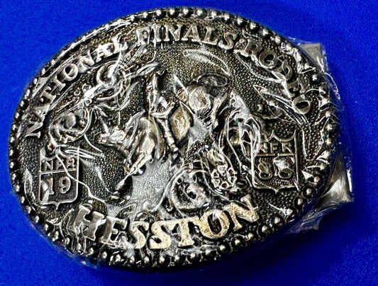 1988 Hesston National Finals Rodeo NFR Cowboys Youth Size NOS Belt Buckle