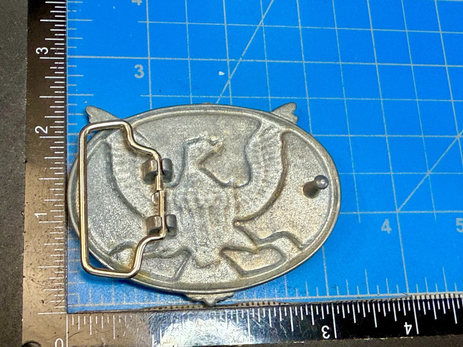 American Eagle E Pluribus Unum Patriotic Seal Military Retro Colors Belt Buckle