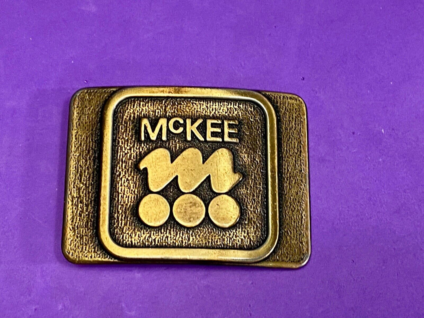 Vintage  Mckee Bakery Company Logo? Promotional Belt Buckle 