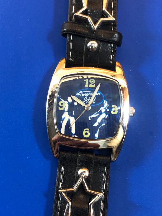American Idol Silver Tone Black Band Excellent Condition  Watch - Ultimate Fan! 