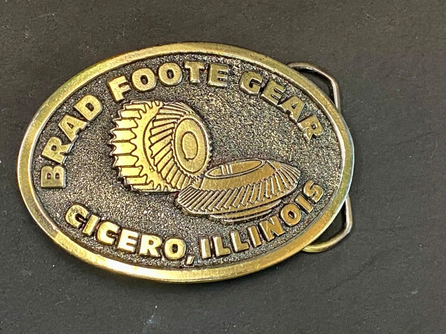 1977 Brad Foote Gear Company Cicero Il Promotional Belt Buckle