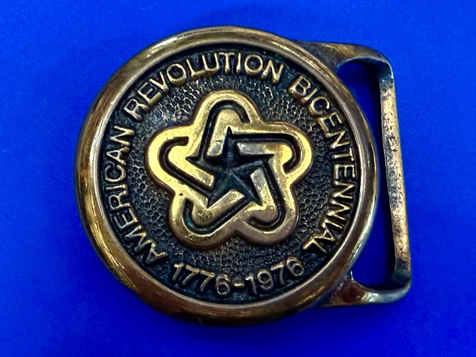American Revolution Bicentennial Solid Brass Taylor Music Nashville Belt Buckle