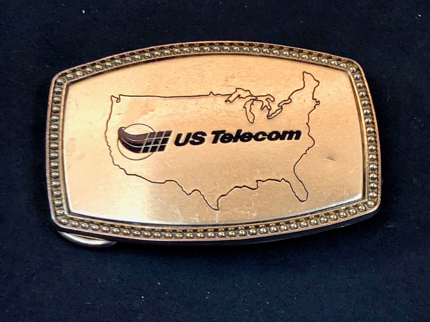 us telecom  Telecommunications  Industry Promotional  belt buckle by Alumaune 