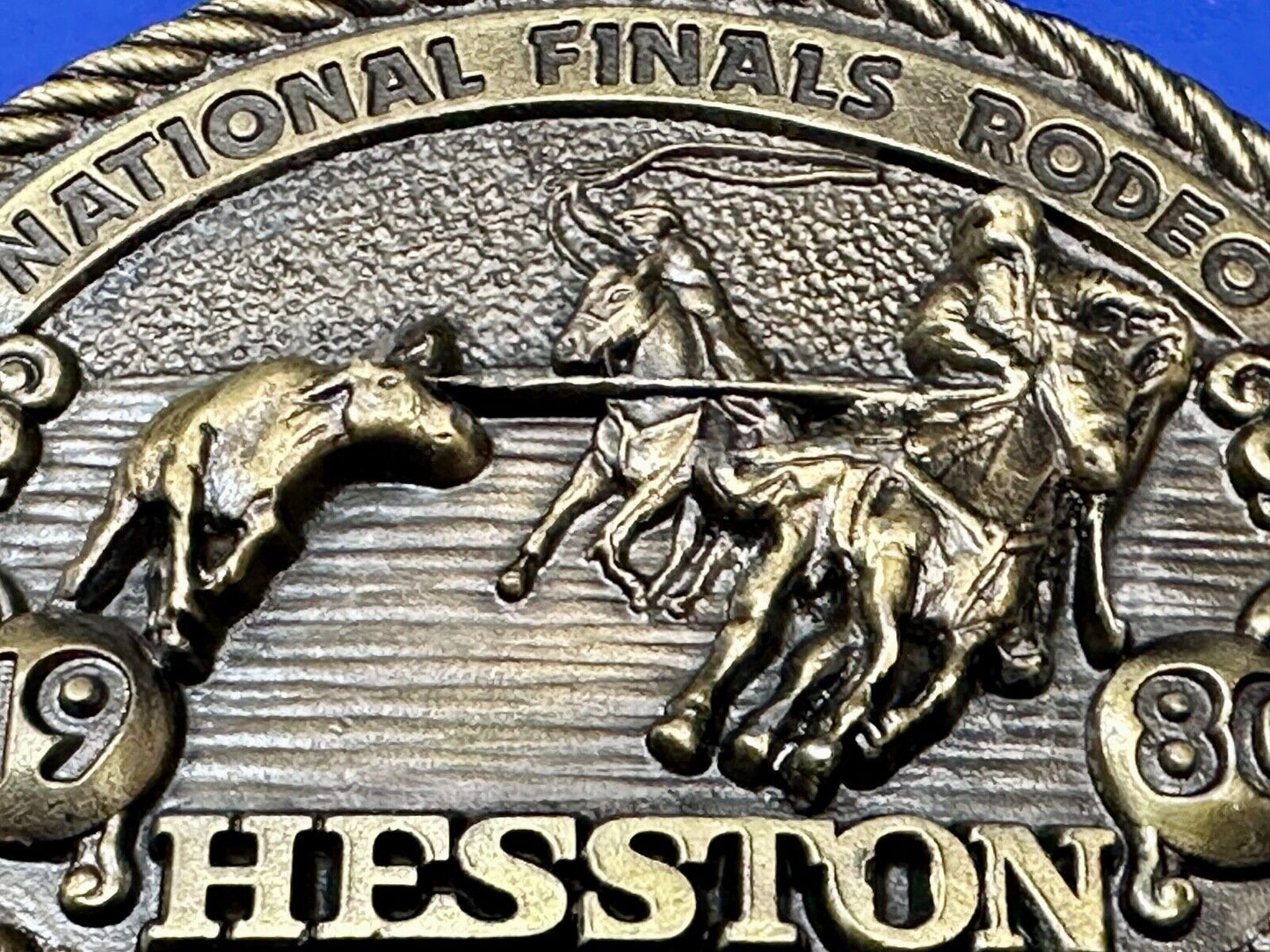 1980 Hesston National Finals Rodeo NFR Collectors Rodeo Cowboy Belt Buckle