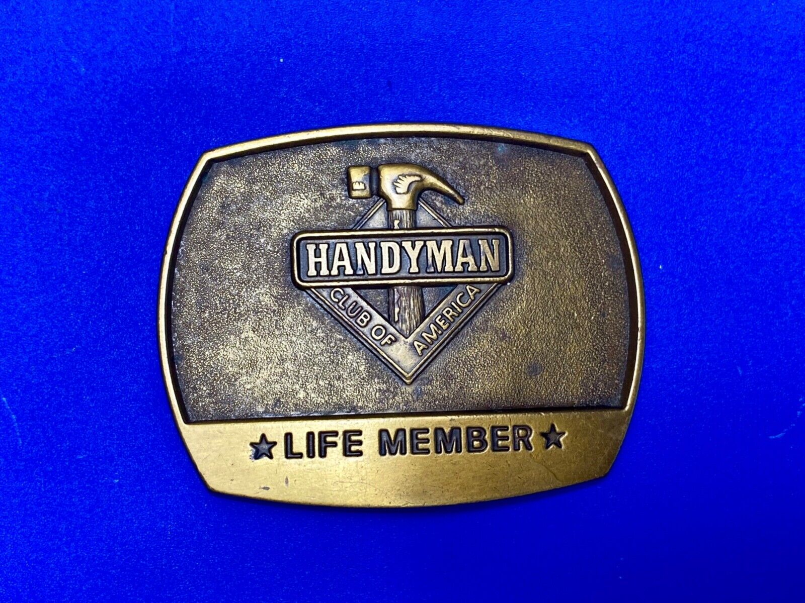 vintage Hammer Tools  - handyman club of America - life member belt buckle