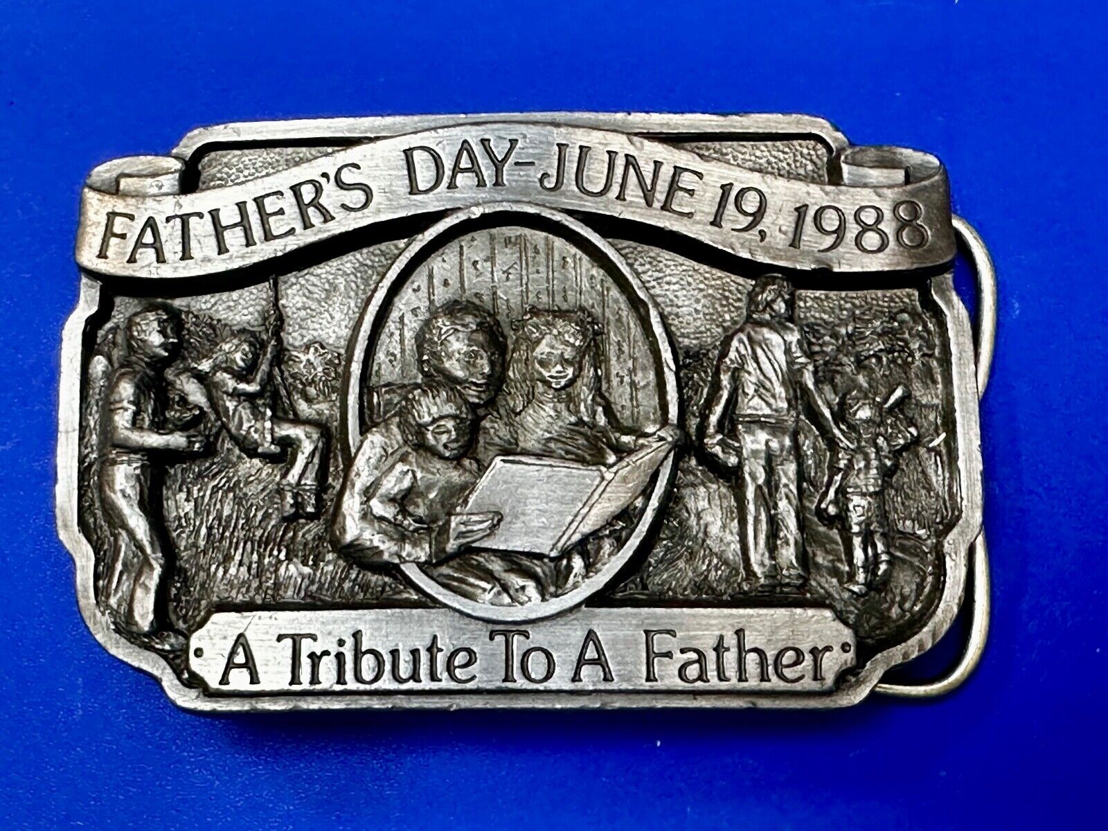 A Tribute to a Father Dad - Vintage Father's Day 1988 Belt Buckle by Creative