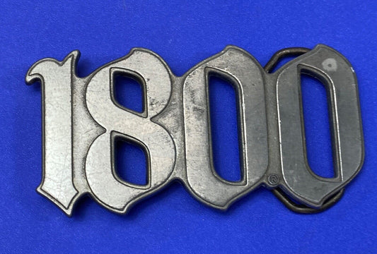 1990s Vintage 1800 Tequila Advertising block letter cut out Belt Buckle