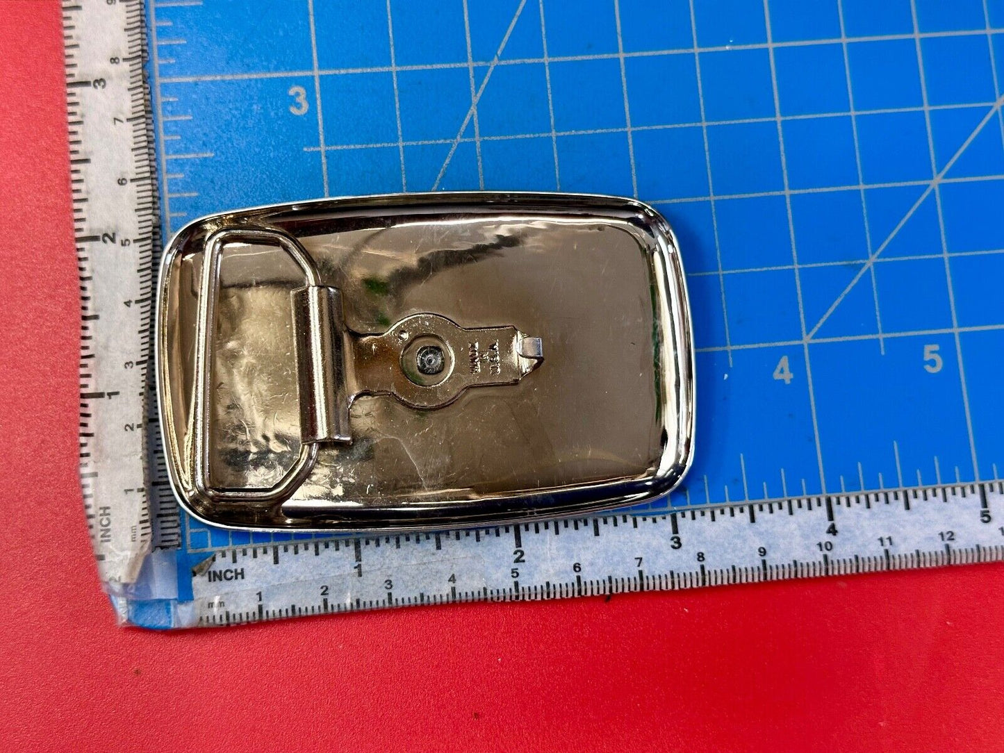 vintage horse head western two tone rectangular belt buckle for cowgirls cowboys